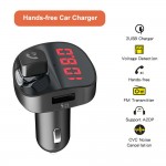LCD Display Handsfree calling Car Mp3 Player Bluetooth V4.2 Car Kit Dual USB quick Charger FM Transmitter Wireless audio adapter