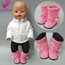 43cm  baby new born doll toy shoes winter boots for 18 inch girl doll shoes  children new year gift