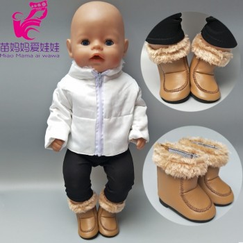 43cm  baby new born doll toy shoes winter boots for 18 inch girl doll shoes  children new year gift