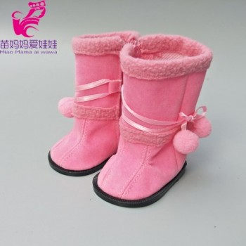 43cm  baby new born doll toy shoes winter boots for 18 inch girl doll shoes  children new year gift