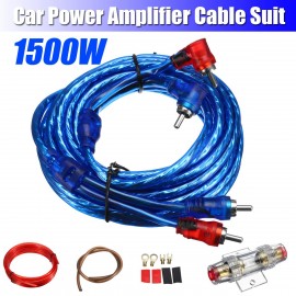 1500W Car Audio Speakers Wiring kits Cable Amplifier Subwoofer Speaker Installation Wires Kit 8GA Power Cable 60 AMP Fuse Holder