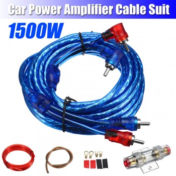 1500W Car Audio Speakers Wiring kits Cable Amplifier Subwoofer Speaker Installation Wires Kit 8GA Power Cable 60 AMP Fuse Holder
