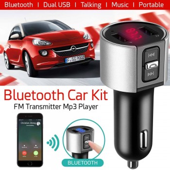 Car Auto Multifunction Bluetooth In-Car MP3 Player FM Wireless Transmitter Dual USB LCD Charger Kit Handsfree Vintage Radio H128