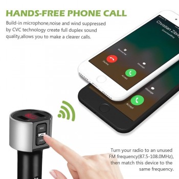 Car Auto Multifunction Bluetooth In-Car MP3 Player FM Wireless Transmitter Dual USB LCD Charger Kit Handsfree Vintage Radio H128