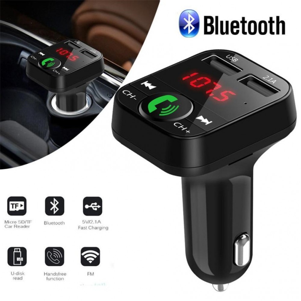 New Wireless Bluetooth Car MP3 Player 1PC Car Handsfree Wireless Bluetooth FM Transmitter LCD MP3 Player USB Charger 25