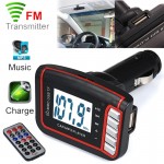 Latest styles LCD Car MP3 MP4 Player Wireless FM Transmitter Modulator SD/ MMC Card w/ Remote @#216