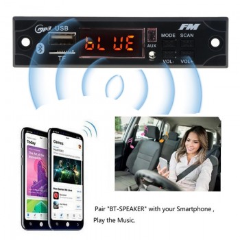 5V 12V Bluetooth Car Kit Mp3 Player FM Radio Wireless Audio Receiver Adapter TF USB 3.5mm AUX Car Audio Modification kit
