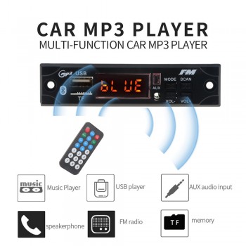 5V 12V Bluetooth Car Kit Mp3 Player FM Radio Wireless Audio Receiver Adapter TF USB 3.5mm AUX Car Audio Modification kit