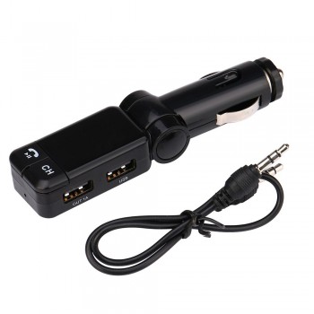 Car Mp3 Player  87.5mhz-108.0mhz Bluetooth Music Receiver 3.5mm Adapter Handsfree Car AUX Speaker FM Transmitter MAY01