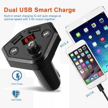 OMESHIN Car Mp3 Player 87.5-108MHz Bluetooth Car FM Transmitter Wireless Radio Adapter USB Charger Mp3 Player 18 Octo 2