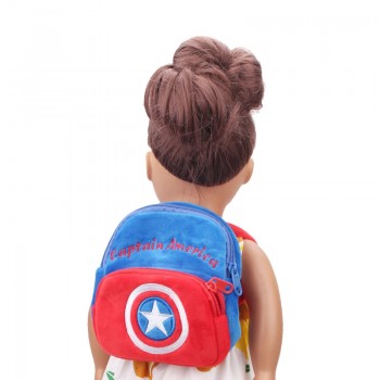Doll bag School backpack various colors cartoon animal patterns fit 18 inch American dolls Girl and 43 cm baby doll Gift c472