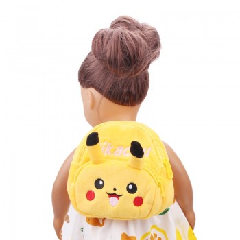 Doll bag School backpack various colors cartoon animal patterns fit 18 inch American dolls Girl and 43 cm baby doll Gift c472