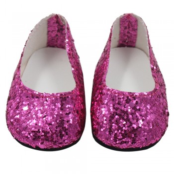 Doll Shoes Glitter Dress Shoe For 18 Inch For Our Generation Doll Little Shoes Dolls For United States Girls JA17b