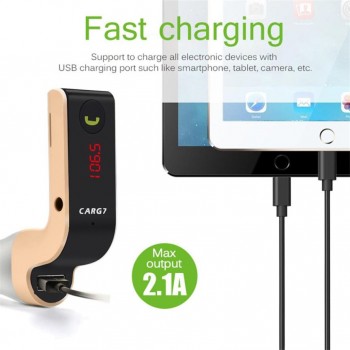 New USB Car MP3 Players 1PC G7 Hands-free Bluetooth Car Kit FM Transmitter USB Charger Adapter MP3 Player High Quality 30