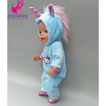 doll clothes for 43cm baby new born doll coat unicorn hoodie 17 inch 18 inch baby doll dress Christmas toys clothes