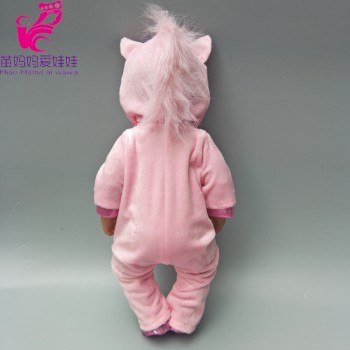 doll clothes for 43cm baby new born doll coat unicorn hoodie 17 inch 18 inch baby doll dress Christmas toys clothes