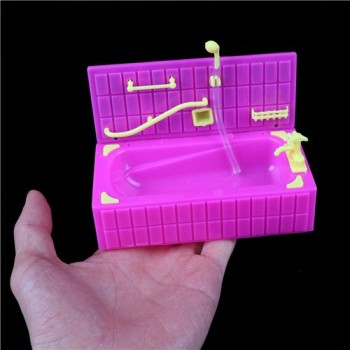 1PCS Doll Accessoris fit for 3.5inch Dolls Baths Sprinkler Bathtubs For Kylie Bath With Soap Boxes Baby Bath Toys
