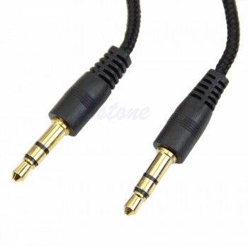 Hot New 1 Pc 3.5mm Auto Car Aux Auxiliary Cord Male To Male Stereo Audio Cable For iPhone iPod MP3