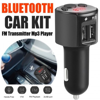 2019 Multifunction Bluetooth Car Kit FM Transmitter Wireless Radio Adapter USB Charger Mp3 Player Usb To Mp3 Music Adapter H0201