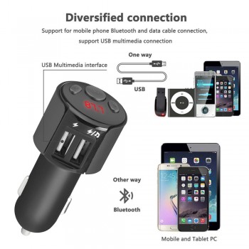 2019 Multifunction Bluetooth Car Kit FM Transmitter Wireless Radio Adapter USB Charger Mp3 Player Usb To Mp3 Music Adapter H0201