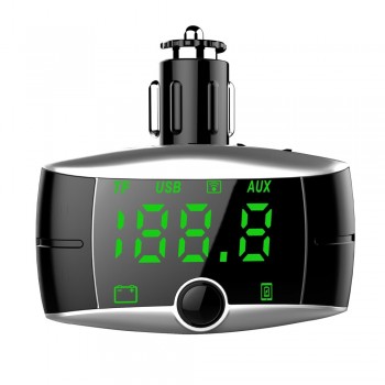 Car Auto Multifunction Dual USB Charger Car Kit Wireless Bluetooth FM Transmitter Modulator MP3 Player Vintage Radio SD Card H28