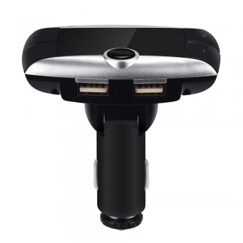 Car Auto Multifunction Dual USB Charger Car Kit Wireless Bluetooth FM Transmitter Modulator MP3 Player Vintage Radio SD Card H28