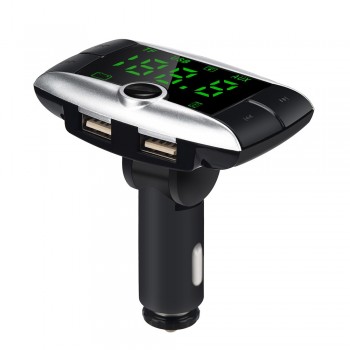 Car Auto Multifunction Dual USB Charger Car Kit Wireless Bluetooth FM Transmitter Modulator MP3 Player Vintage Radio SD Card H28