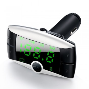 Car Auto Multifunction Dual USB Charger Car Kit Wireless Bluetooth FM Transmitter Modulator MP3 Player Vintage Radio SD Card H28