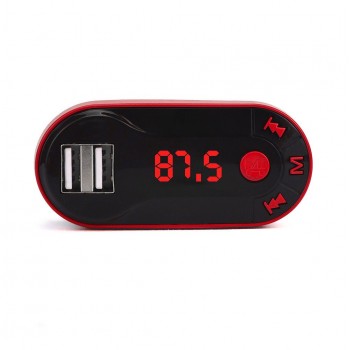 Multifunction Car Kit Hands-free Wireless FM Transmitter MP3 Player Handsfree Car Kit USB TF SD Remote  modulatory Black Silver