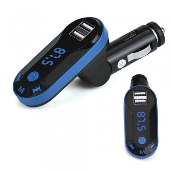 Multifunction Car Kit Hands-free Wireless FM Transmitter MP3 Player Handsfree Car Kit USB TF SD Remote  modulatory Black Silver