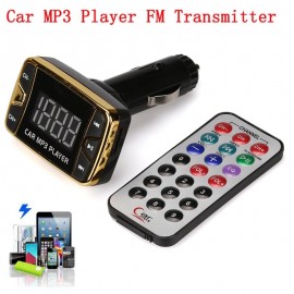 Car MP3 Player Wireless FM Transmitter Modulator Car Kit MP3 Music Player USB SD TF MMC LCD with Remote  @#124