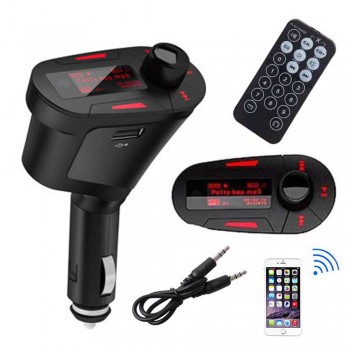 Car Mp3 Player 87.5mhz-108.0mhz Car Kit MP3 Player Audio Wireless FM Transmitter Remote USB SD Card Aux In Dual Output APR04