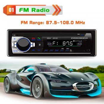 Bluetooth V2.0 JSD-520 Stereo Autoradio Car Radio 12V In-dash 1 Din FM Aux Input Receiver SD USB MP3 MMC WMA Car Audio Player