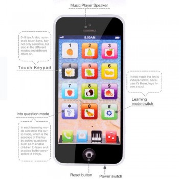 Surwish Touch Screen Multi-Functional Toy-phone 5S English Learning Playmobil With Dazzle Colored Light Kid Childrens Toys