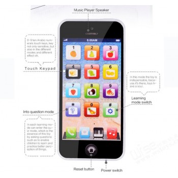 Educational toys Cellphone with LED  Baby Kid Educational phone  English Learning Mobile Phone Toy Chrismtas  Gifts