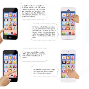 Educational toys Cellphone with LED  Baby Kid Educational phone  English Learning Mobile Phone Toy Chrismtas  Gifts