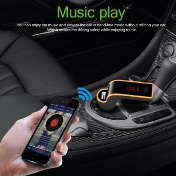 2019 Hot Selling Multifunction Car FM Transmitter Bluetooth Hands-free LCD MP3 Player Radio Adapter Kit Charger phm transmitter