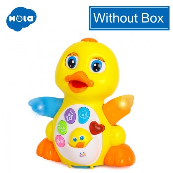 HOLA 808 Baby Toys EQ Flapping Yellow Duck Infant Brinquedos Bebe Electrical Universal Toy for Children Kids 1-3 years old