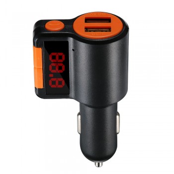 Car Auto Multifunction Wireless Dual USB Bluetooth MP3 Player Car Hands-free FM Transmitter BC09 Car Charger Vintage Radio H0128