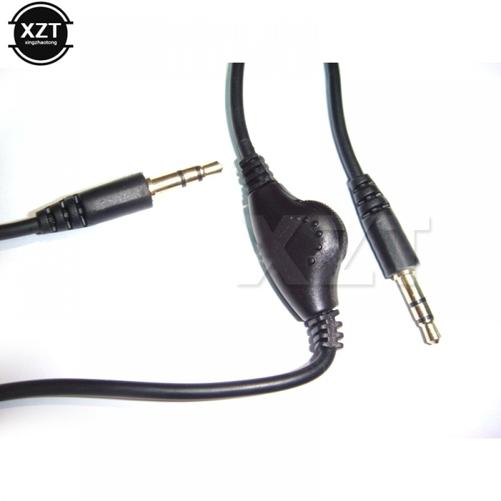 1M 3.5mm Male to 3.5 male / Female Audio Extension Cable with volume control for iphone 5 6 plus samsung earphone