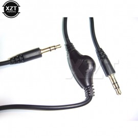 1M 3.5mm Male to 3.5 male / Female Audio Extension Cable with volume control for iphone 5 6 plus samsung earphone