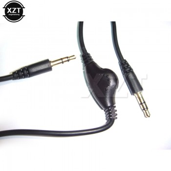 1M 3.5mm Male to 3.5 male / Female Audio Extension Cable with volume control for iphone 5 6 plus samsung earphone