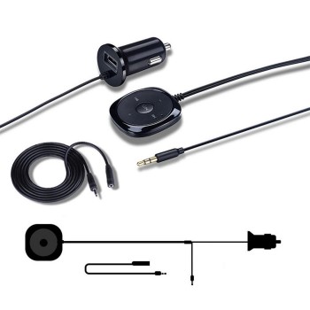 Car Bluetooth Receiver with Car Charger 3.5mm Adapter Handsfree Speaker MP3 Music Player Auto Bluetooth Aux Car Accessories