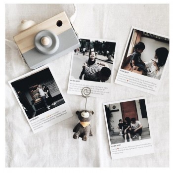 Cute Nordic Style Hanging Wooden Camera Toys Baby Kids Safe Natural Educational Toys Fashion Home Photography Prop Decor Gifts