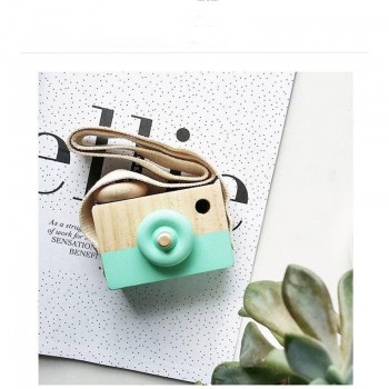 Cute Nordic Style Hanging Wooden Camera Toys Baby Kids Safe Natural Educational Toys Fashion Home Photography Prop Decor Gifts