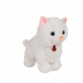 Soft Electronic Pets Sound Control Robot Cats Stand Walk Electric Pets Cute Interactive Toys Cat Plush Baby Toys For Kids