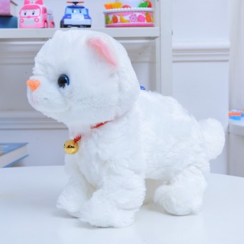 Soft Electronic Pets Sound Control Robot Cats Stand Walk Electric Pets Cute Interactive Toys Cat Plush Baby Toys For Kids