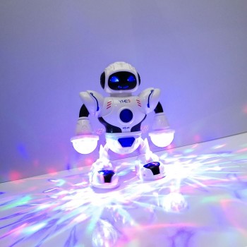 2018 New Kids Electronic Smart Space Dancing Robot with Music Flashing LED Light Walking Toys Christmas New Year Gift For Child