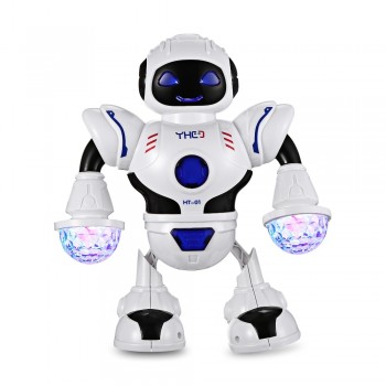 2018 New Kids Electronic Smart Space Dancing Robot with Music Flashing LED Light Walking Toys Christmas New Year Gift For Child