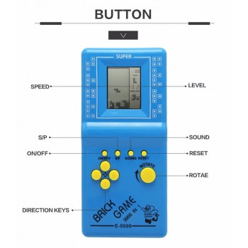 Retro Classic Electronic Puzzle Toys Tetris Game Childrens Educational Toys Players Built-in 23 Games Brick Game Tanks War